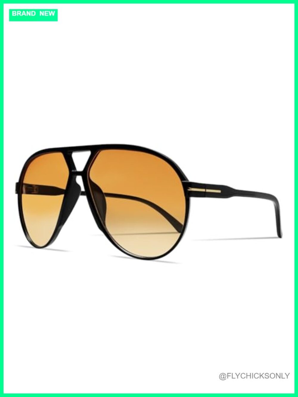 Retro Aviator Sunglasses UV Protection Lightweight Oversized Frame